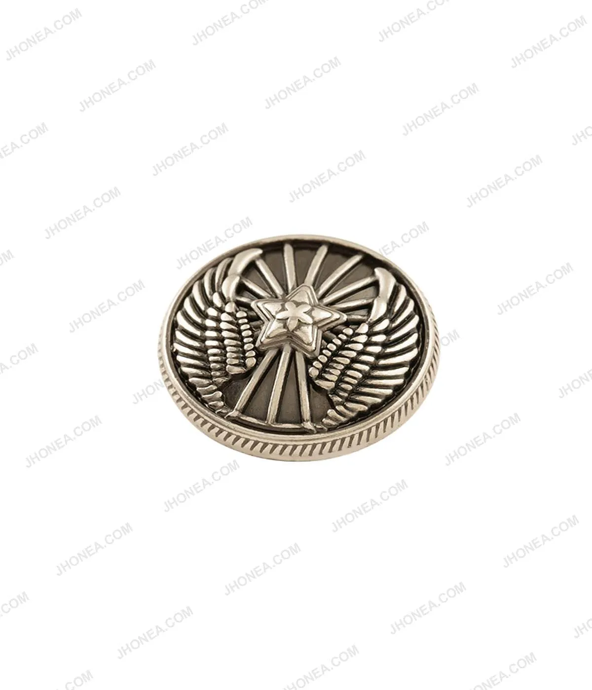 Premium Antique Vintage Winged Star Design Buttons for Jackets