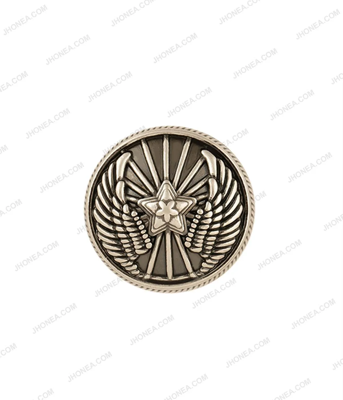 Premium Antique Vintage Winged Star Design Buttons for Jackets