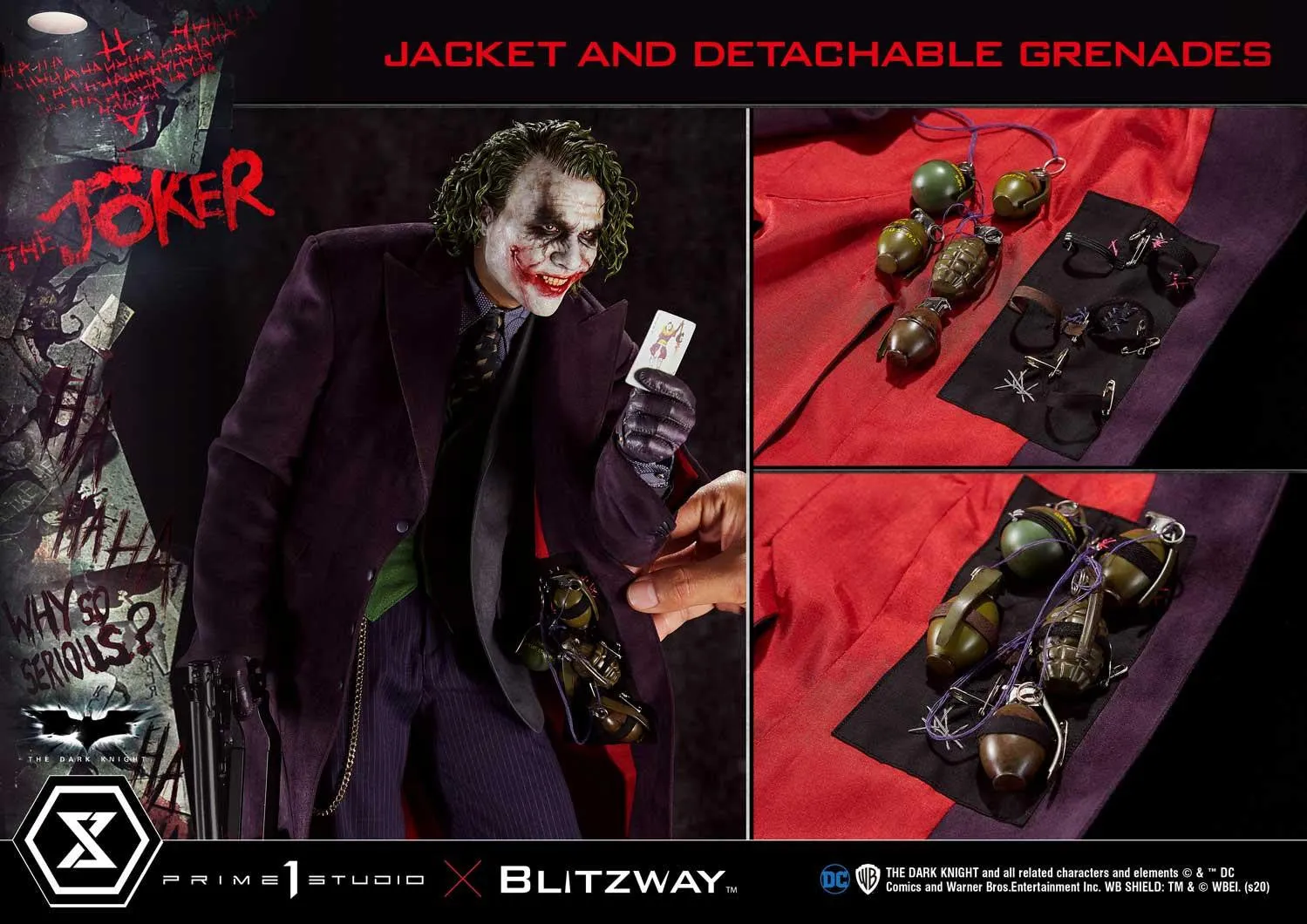 PRIME 1 STUDIO DC  BLITZWAY THE JOKER HEATH LEDGER 1/3 MMTDK-01S