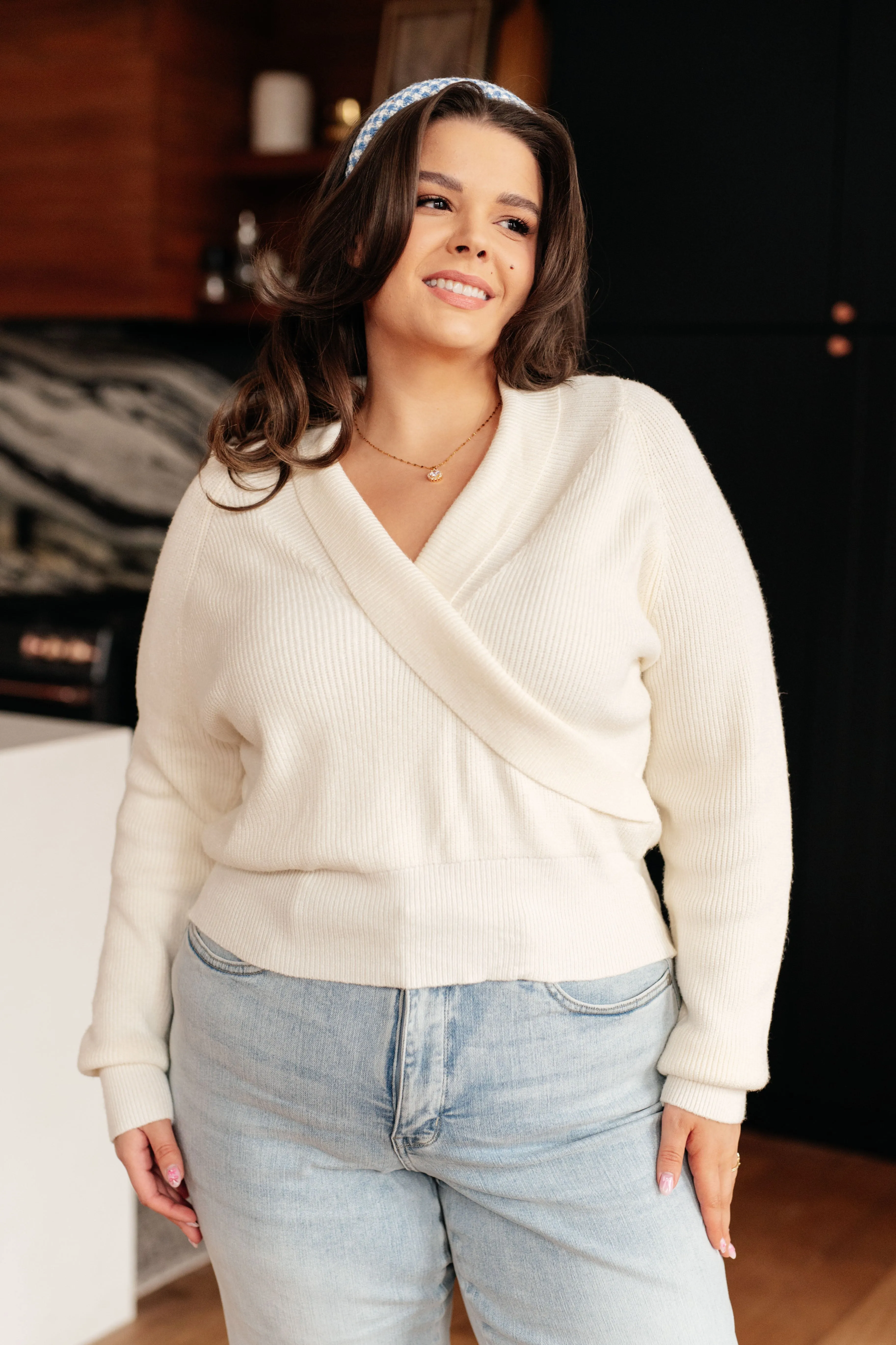 Requisite Request Surplice Crop Sweater - One Eleven North