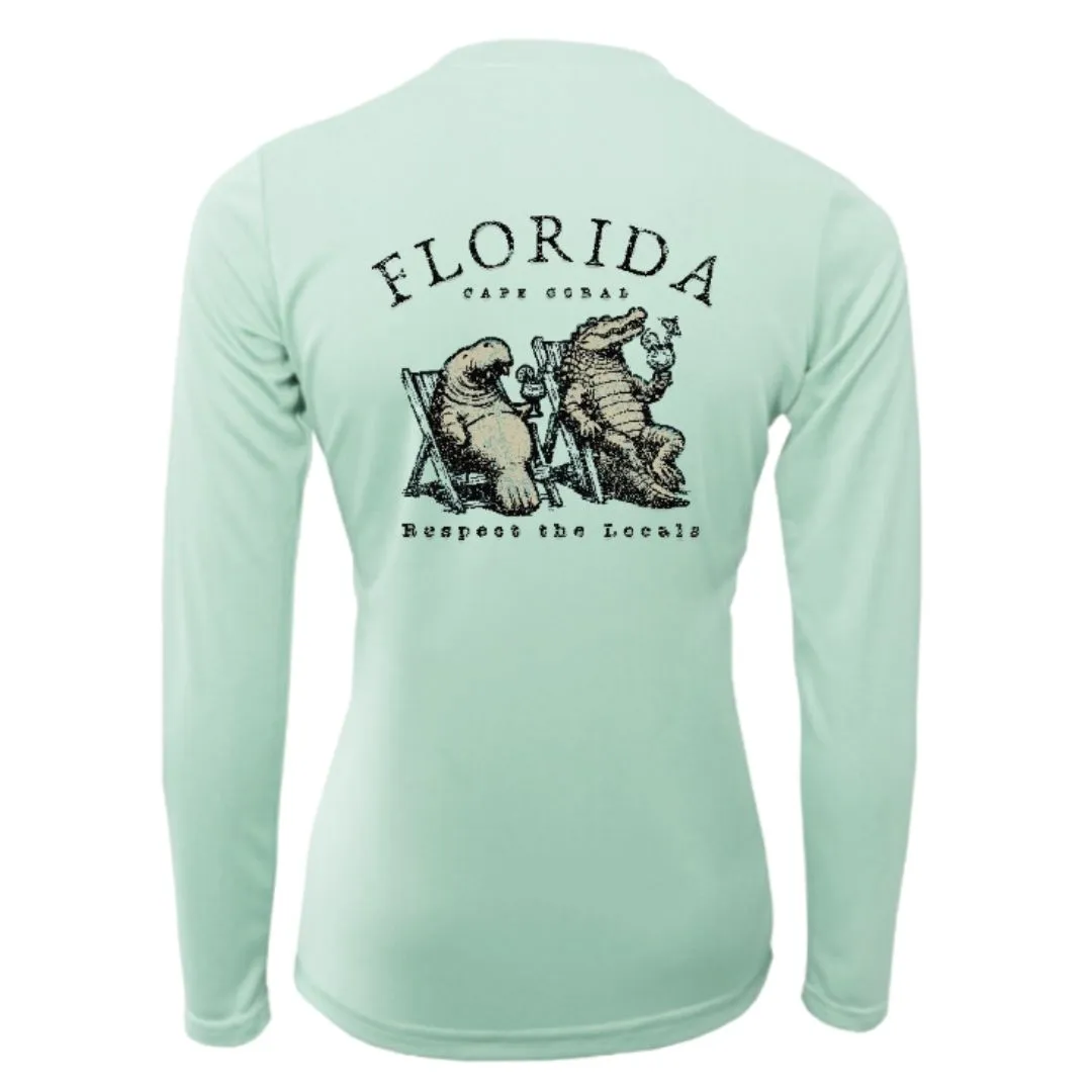 Respect the Locals Manatee & Alligator Sun Shirt - Women UPF50