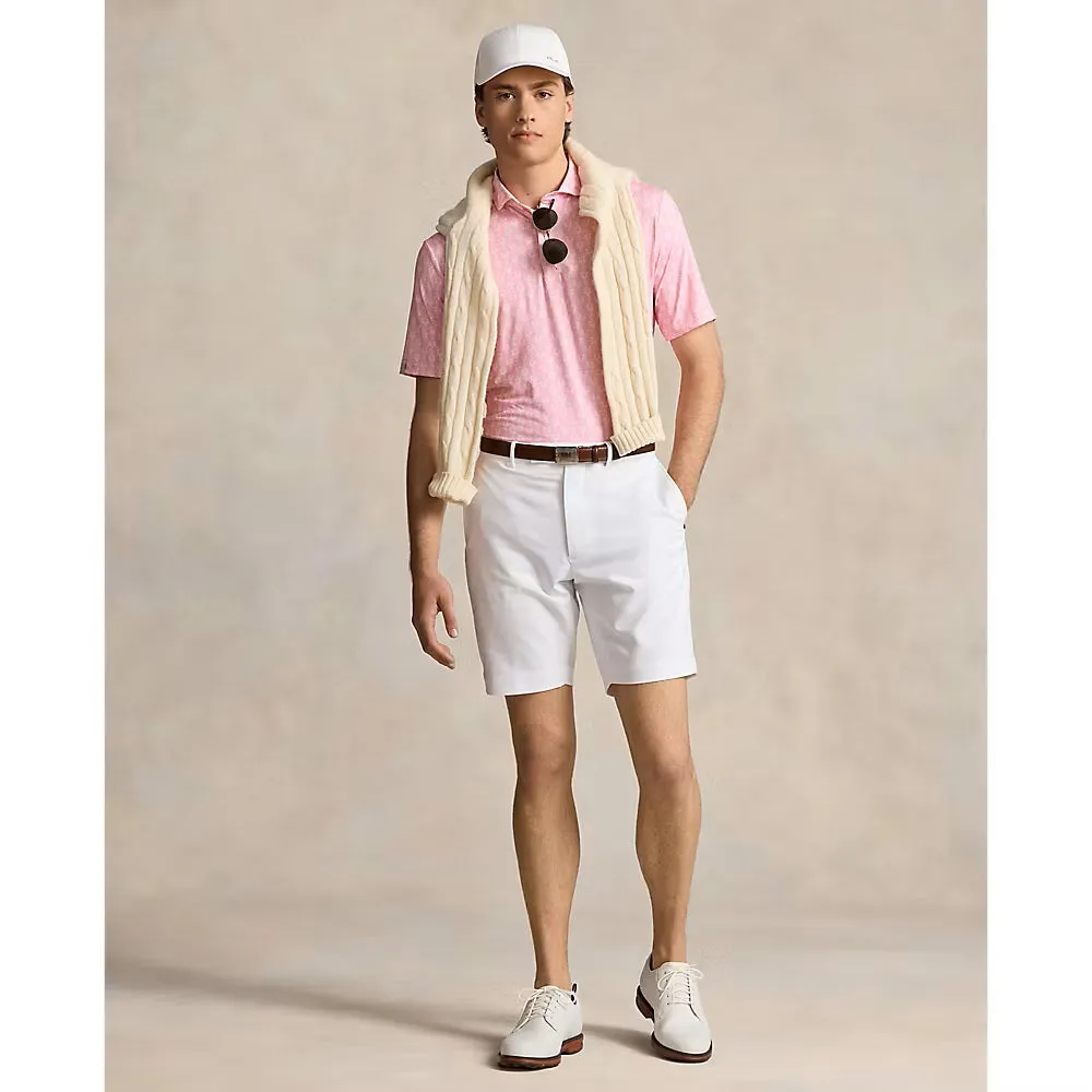 RLX Ralph Lauren Printed Lightweight Airflow Performance Golf Shirt - Flamingo Pink Clubs