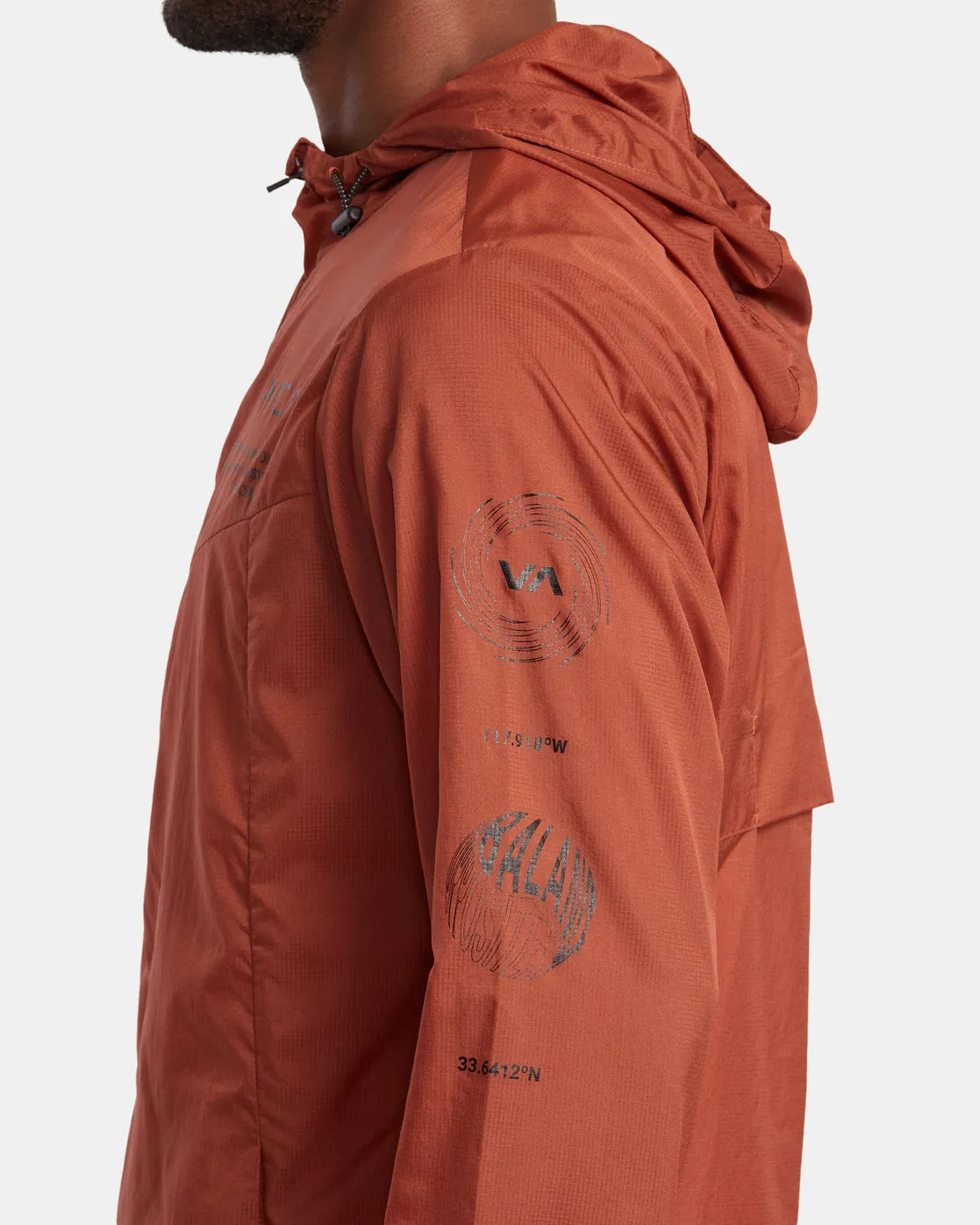 RVCA Runner Lightweight Training Jacket - Terracotta