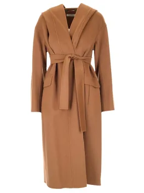 'S Max Mara Hooded Belted Coat