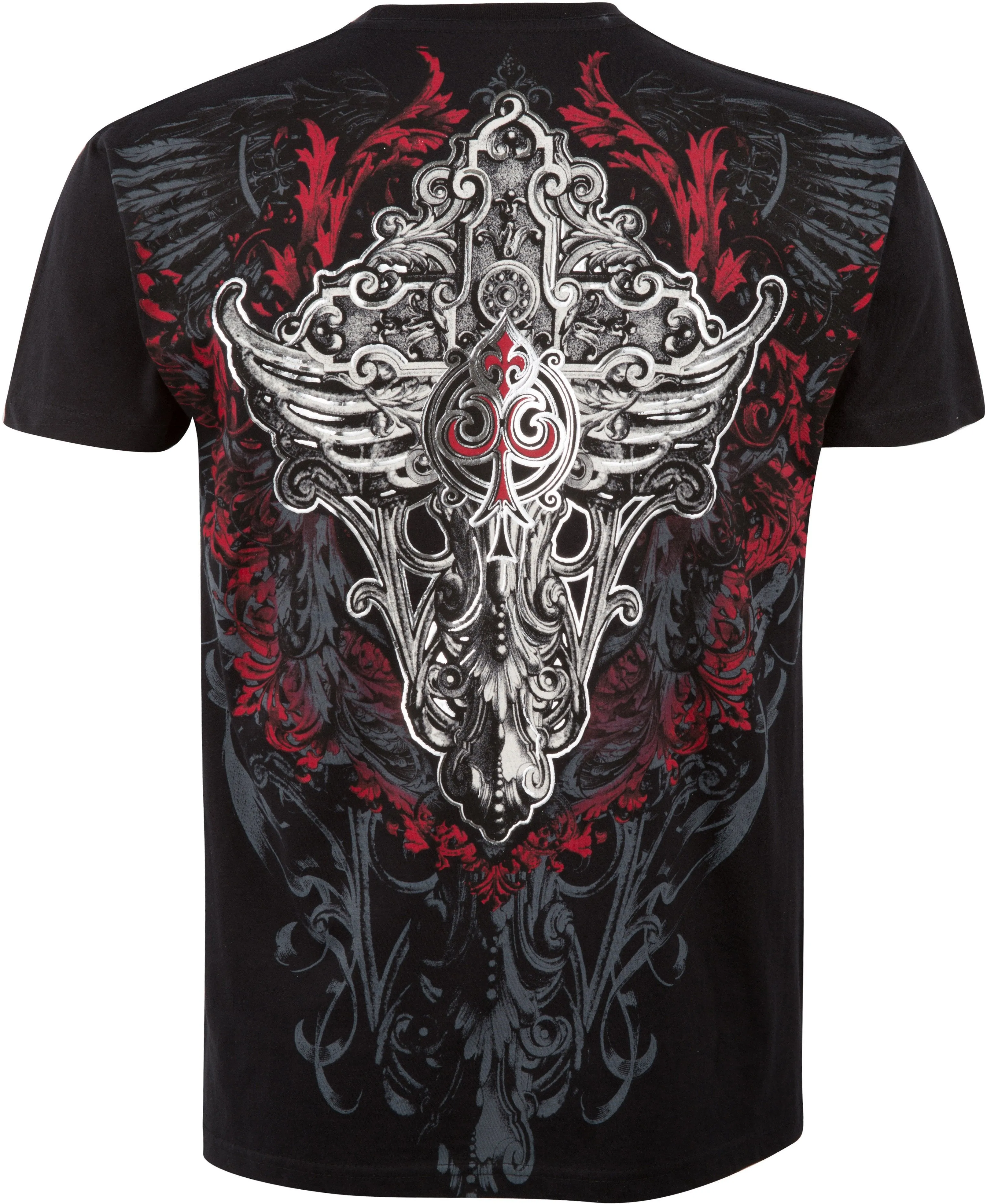 Sakkas Saints Glory Metallic Embossed Mens Fashion T-Shirt