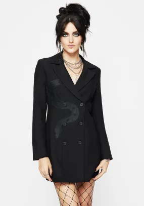 Slither Embroidered Blazer Dress