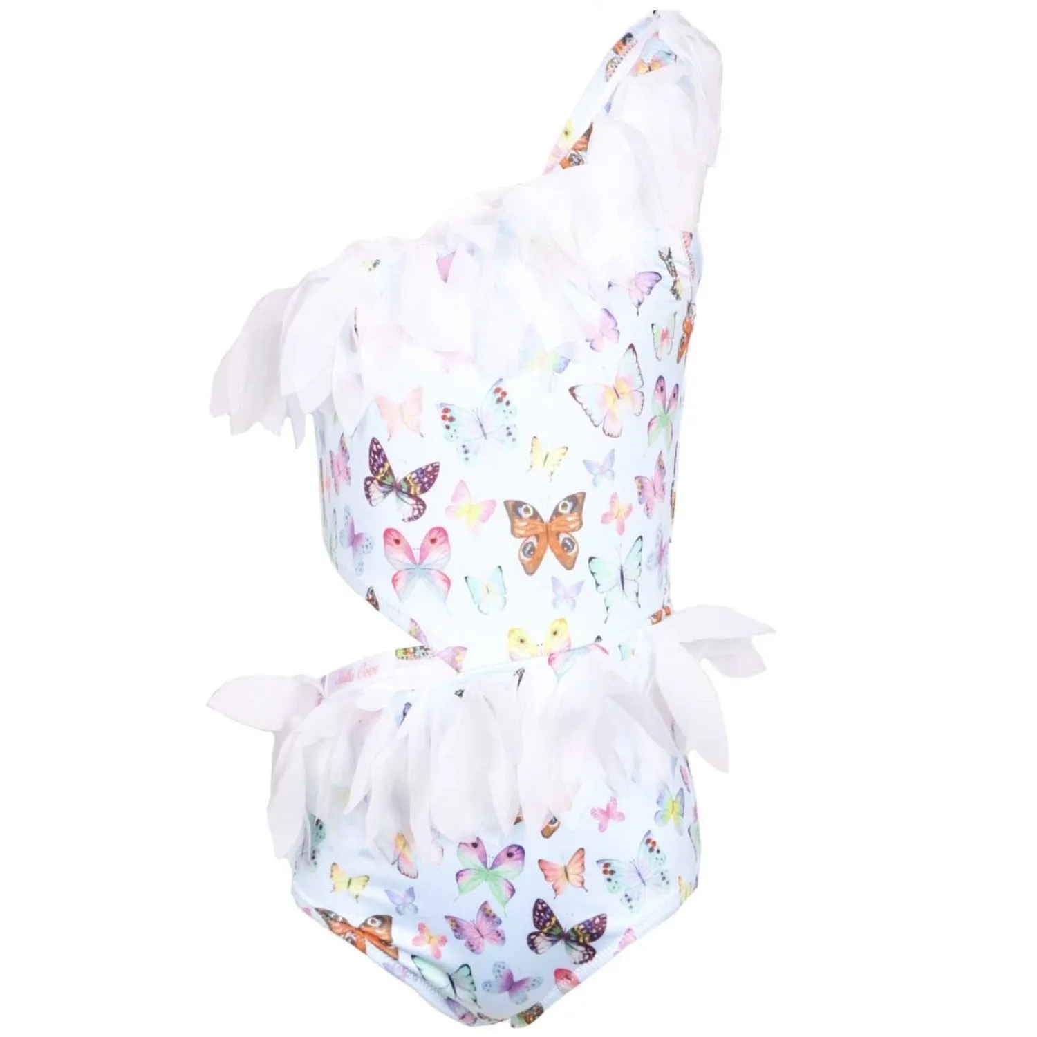 Stella Cove Girls MORE Butterflies With Petals Side Cut Swimsuit