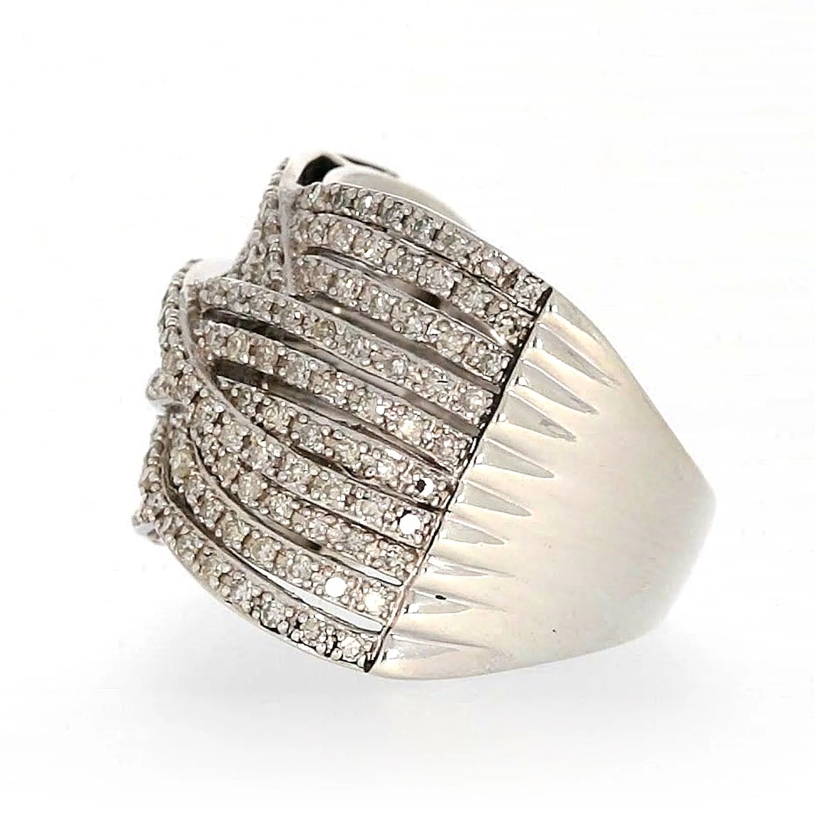 Sterling Silver Round Brilliant Cut with 1 Carat tw of Diamonds Dress Ring