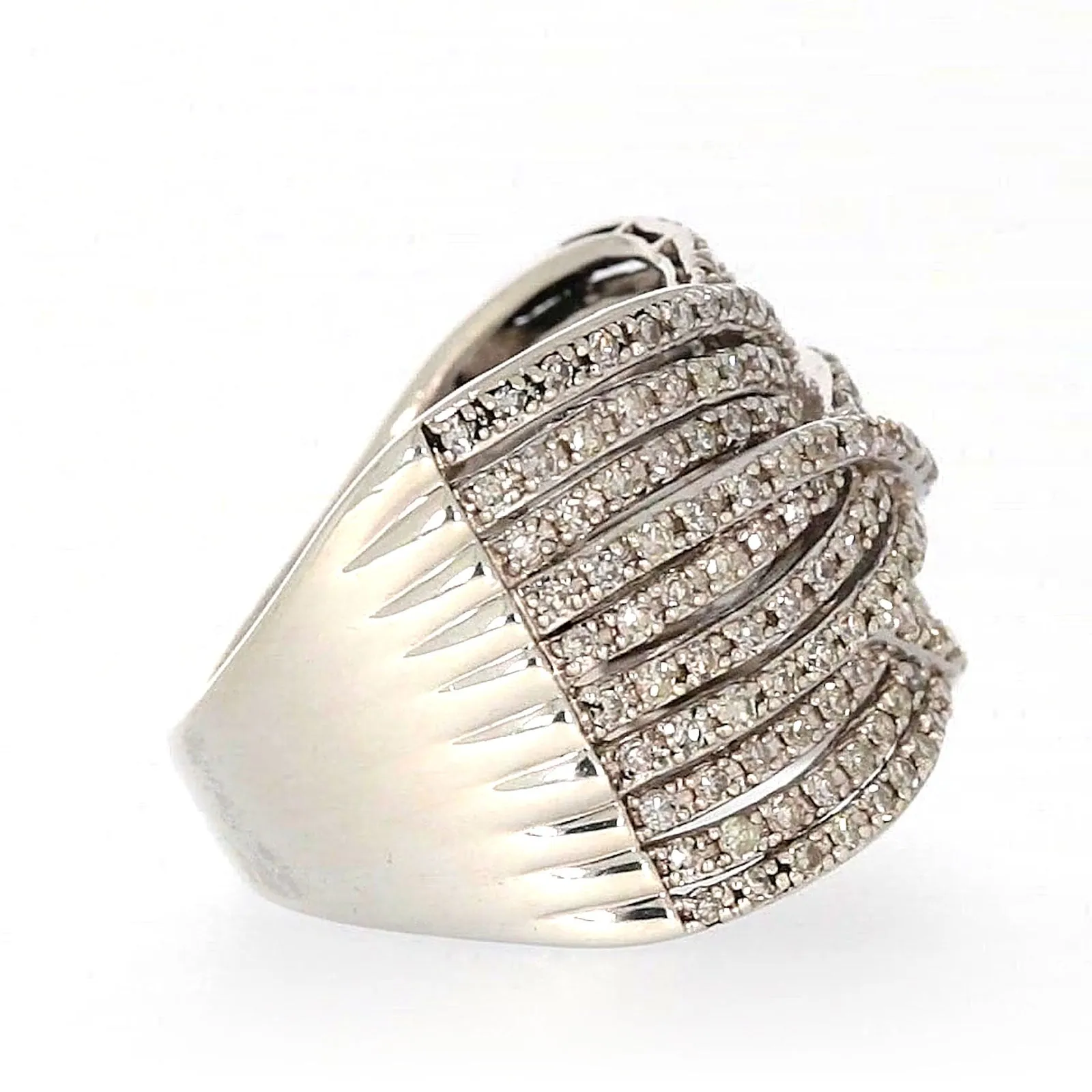 Sterling Silver Round Brilliant Cut with 1 Carat tw of Diamonds Dress Ring