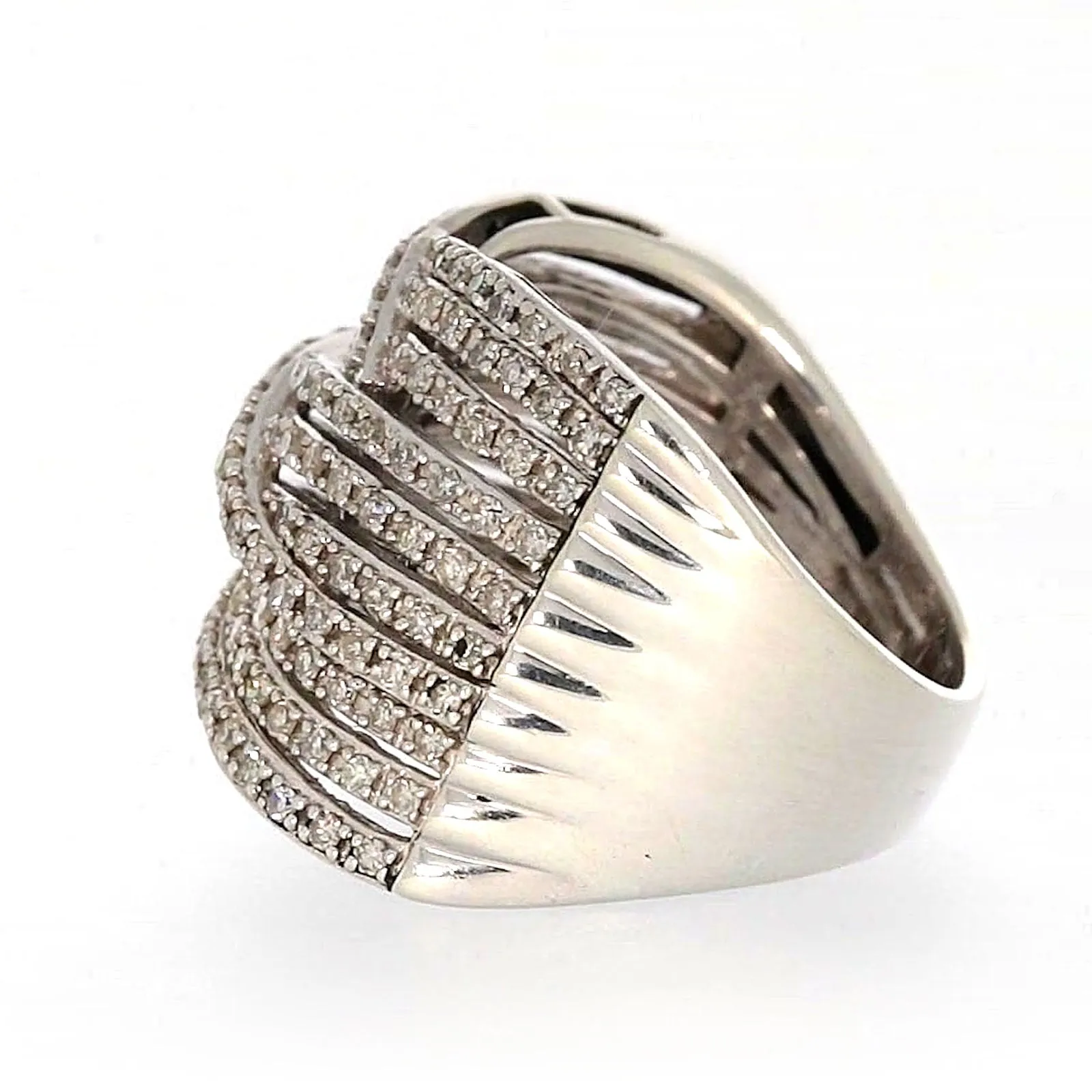 Sterling Silver Round Brilliant Cut with 1 Carat tw of Diamonds Dress Ring