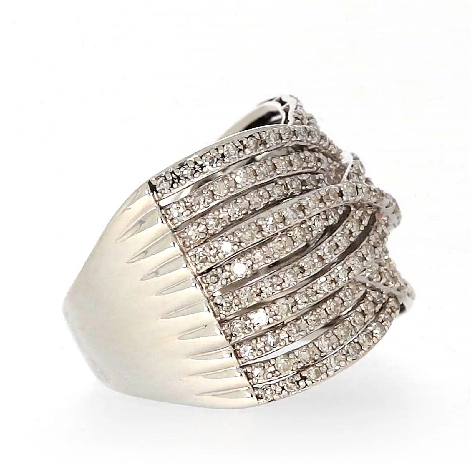 Sterling Silver Round Brilliant Cut with 1 Carat tw of Diamonds Dress Ring