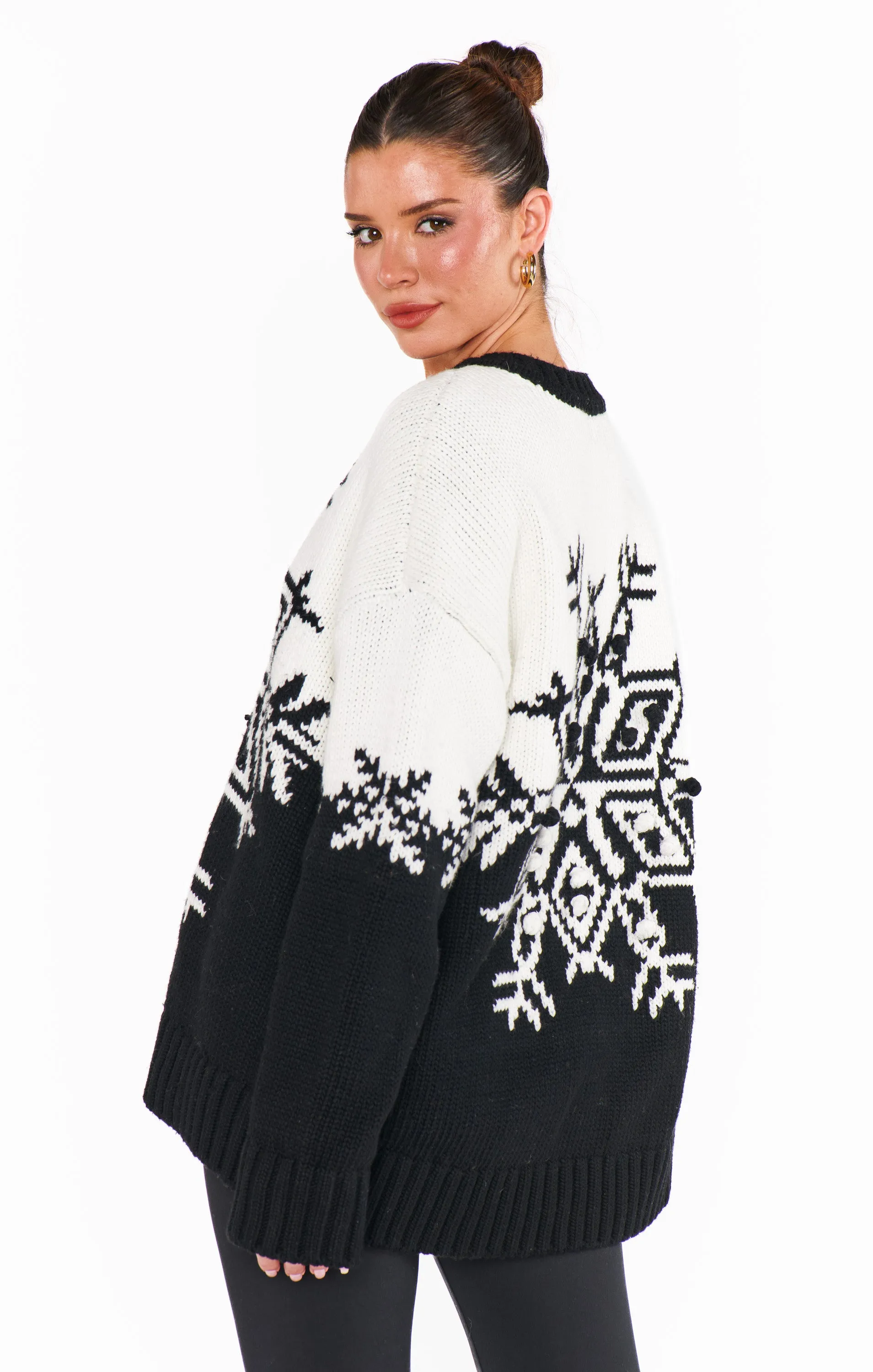 Stowe Sweater ~ Snowflake Knit