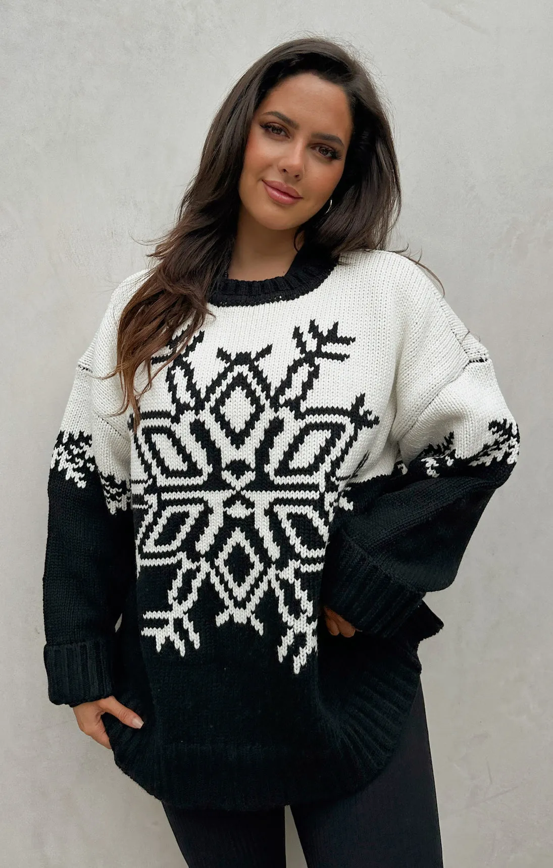 Stowe Sweater ~ Snowflake Knit