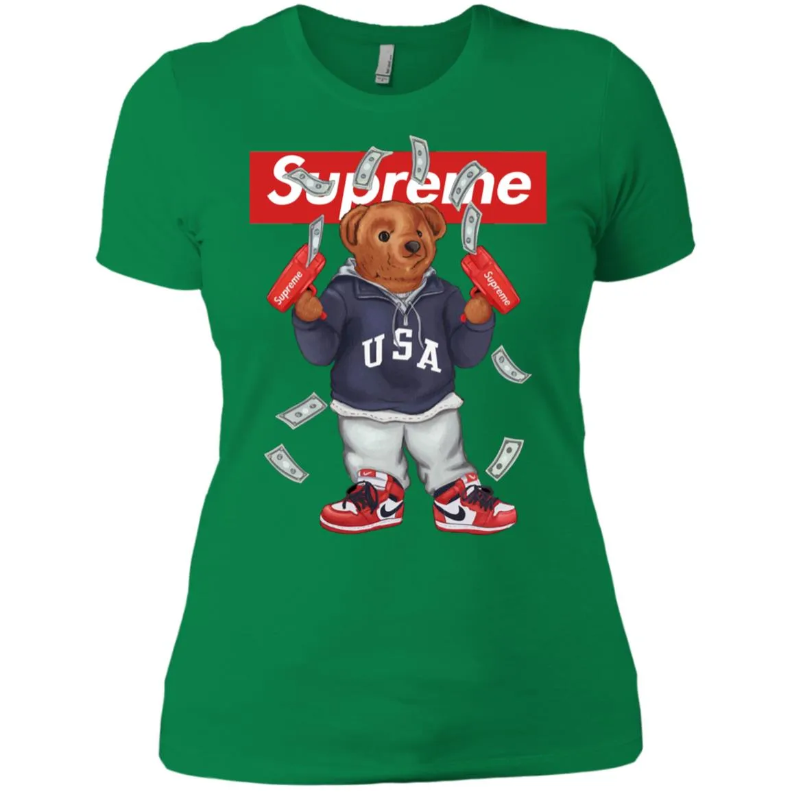 Supreme Bear Hot Trending T-shirt Women Cotton T-Shirt