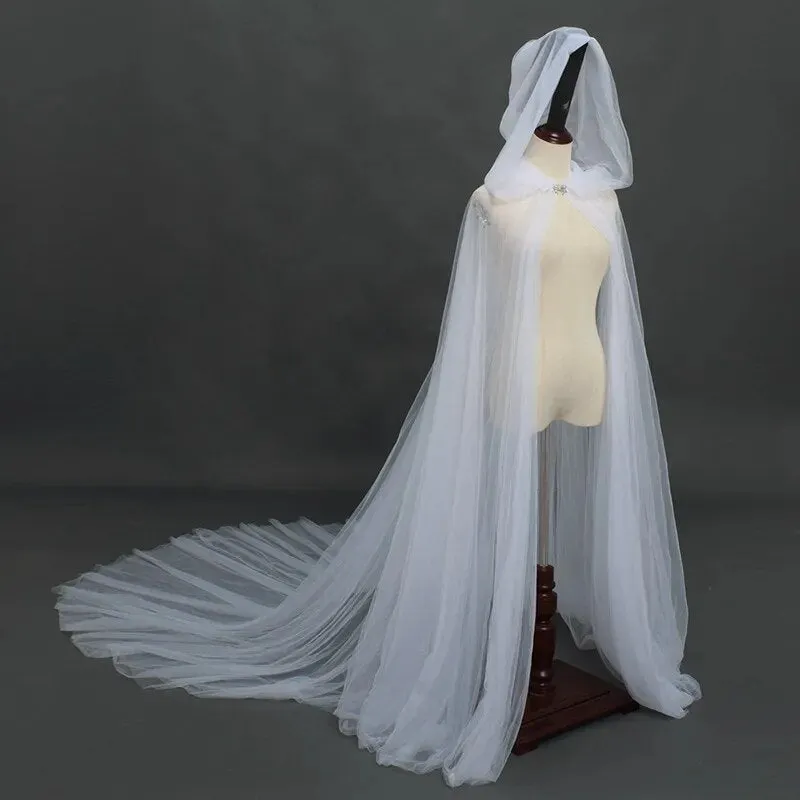 TEEK - Hooded Sheer Cape Cloak