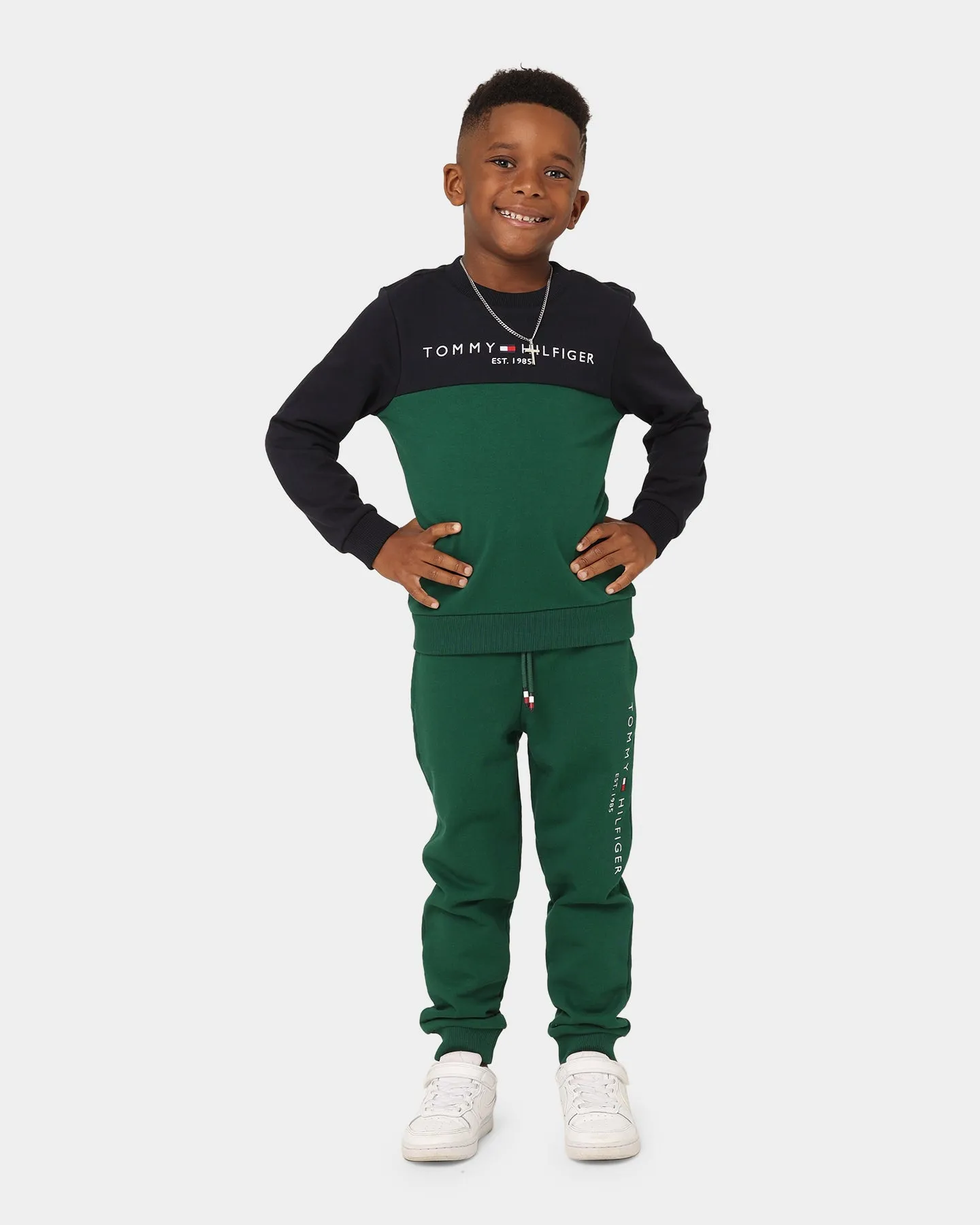 Tommy Hilfiger Kids' Essential Colourblock Set Prep Green