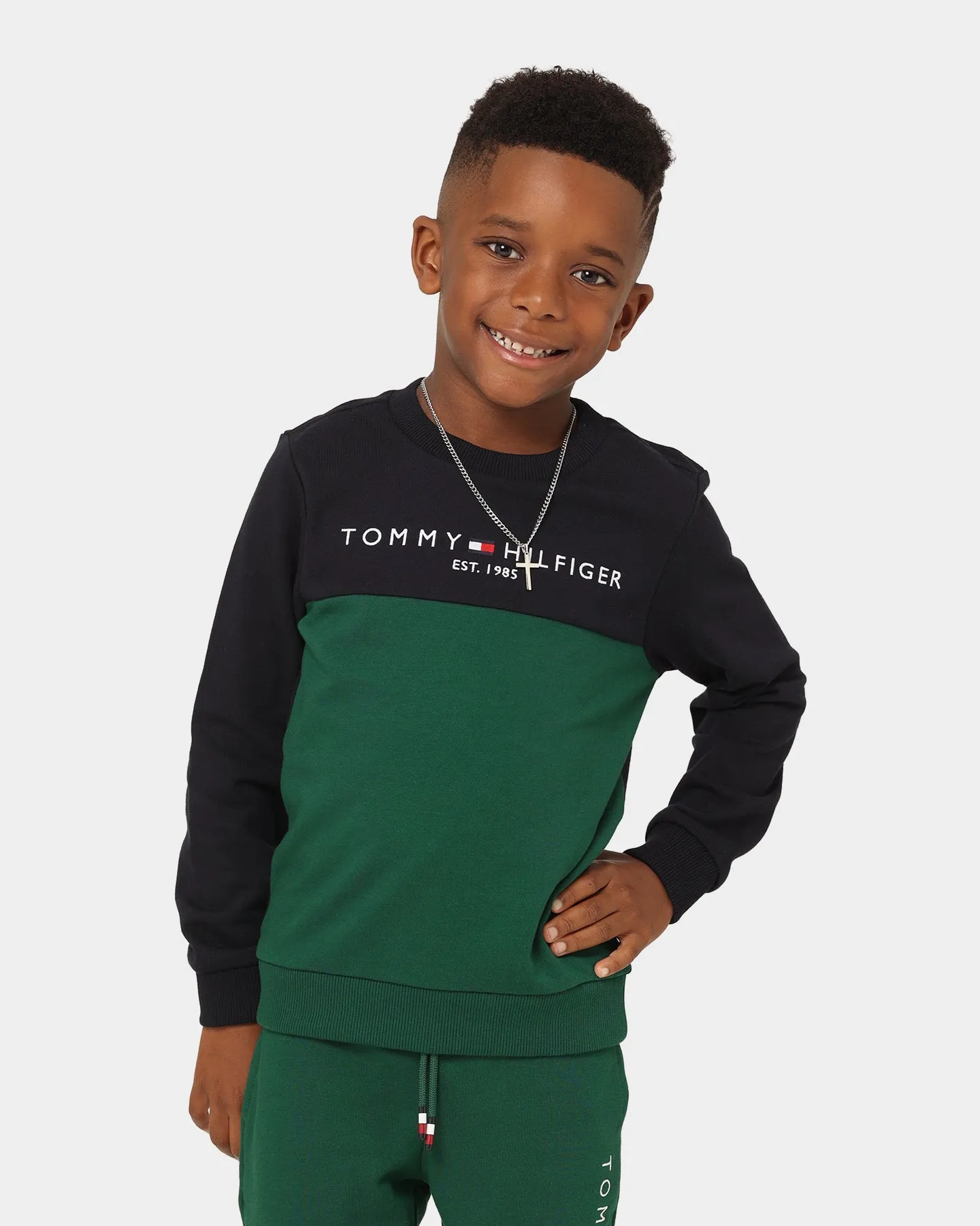 Tommy Hilfiger Kids' Essential Colourblock Set Prep Green