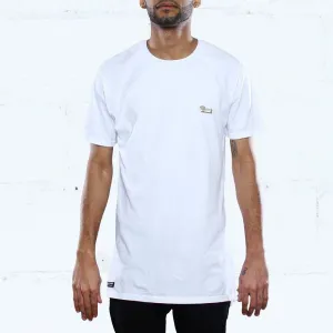 Triple Beam Long Line T-Shirt White