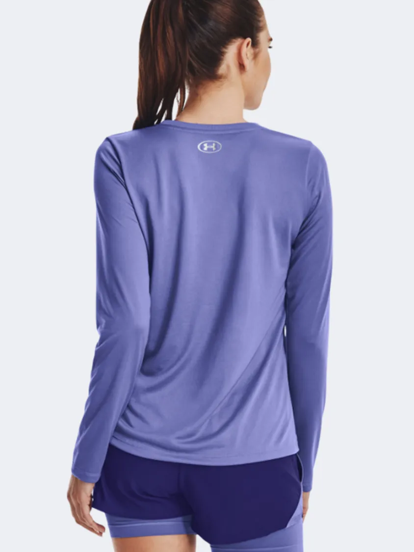 Under Armour Tech™ Crew Women Training Long Sleeve Blue Metallic