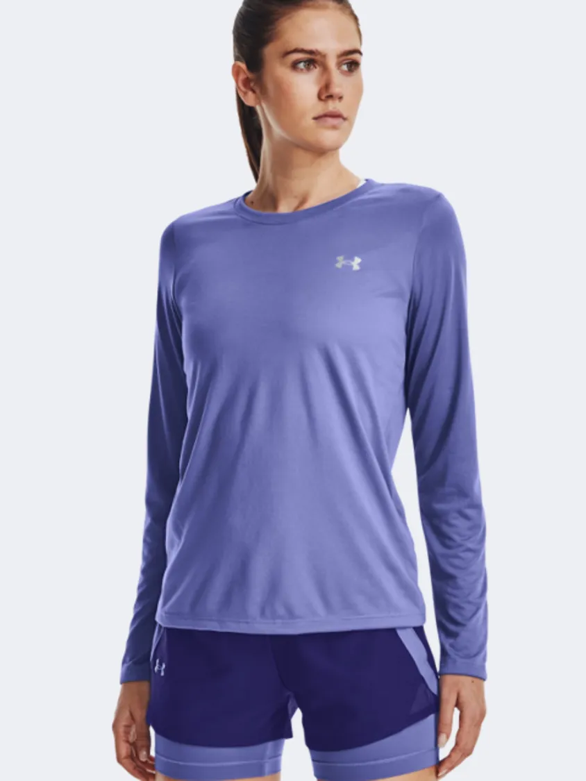 Under Armour Tech™ Crew Women Training Long Sleeve Blue Metallic