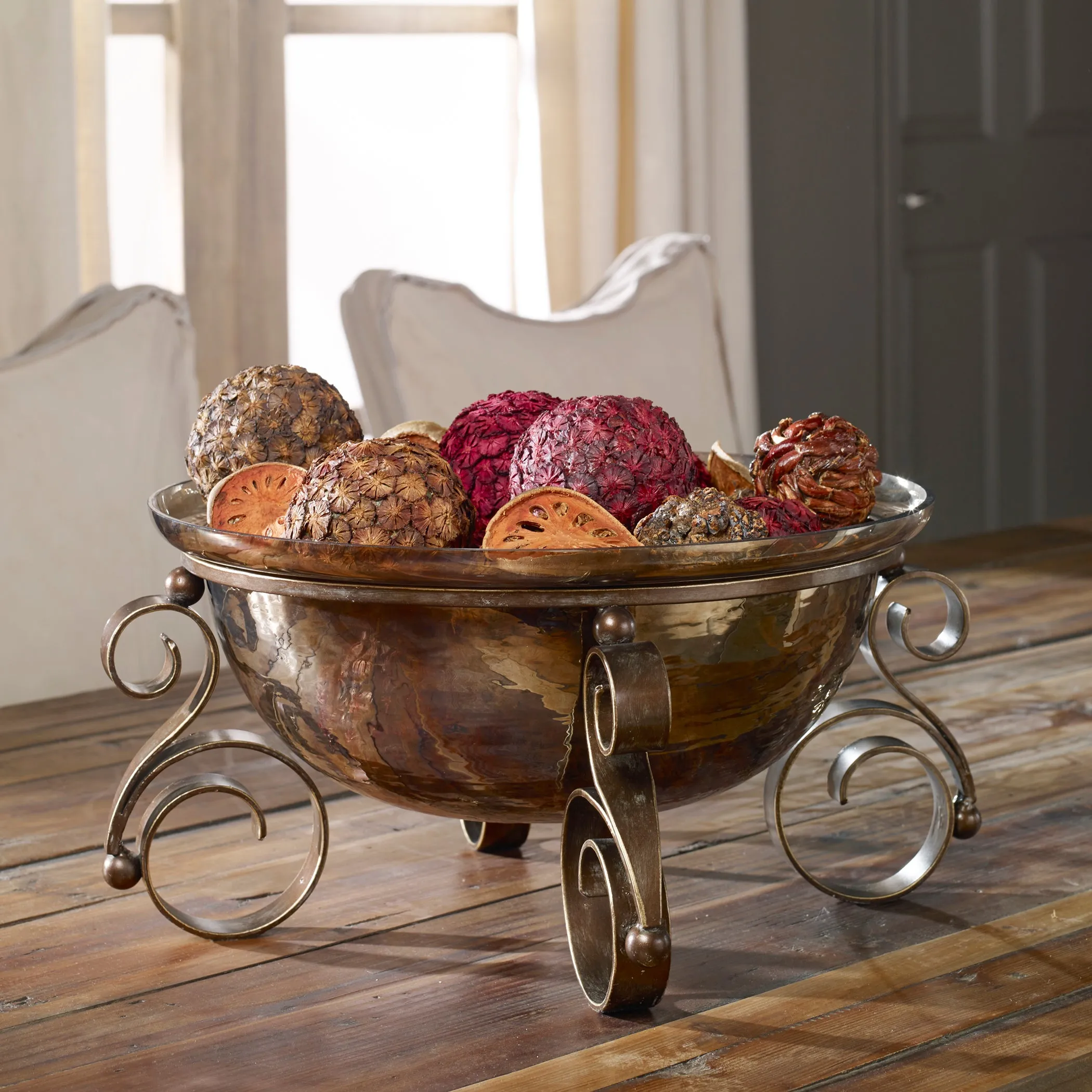 Uttermost Alya Bronze Glass Bowl