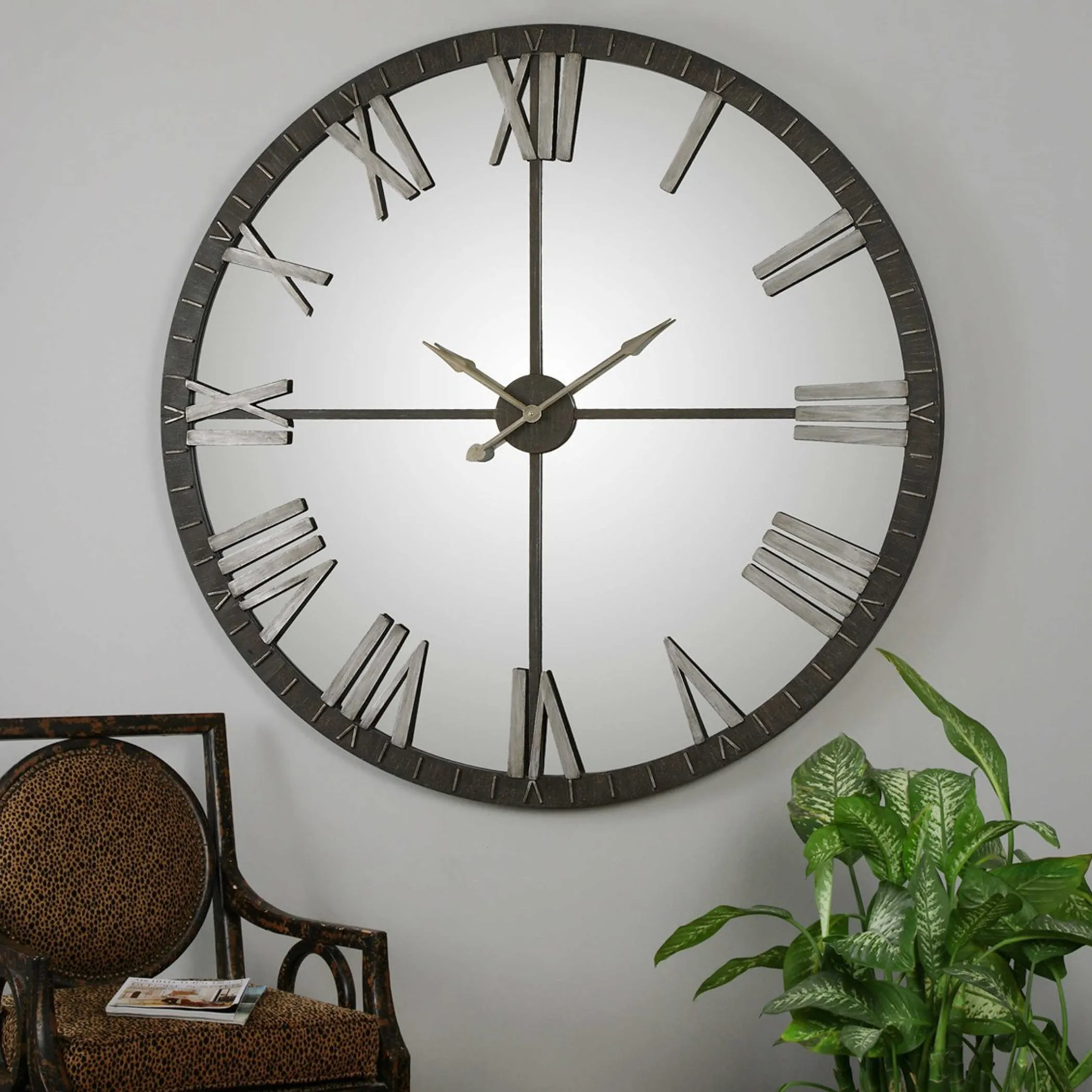 Uttermost Amelie Large Bronze Wall Clock