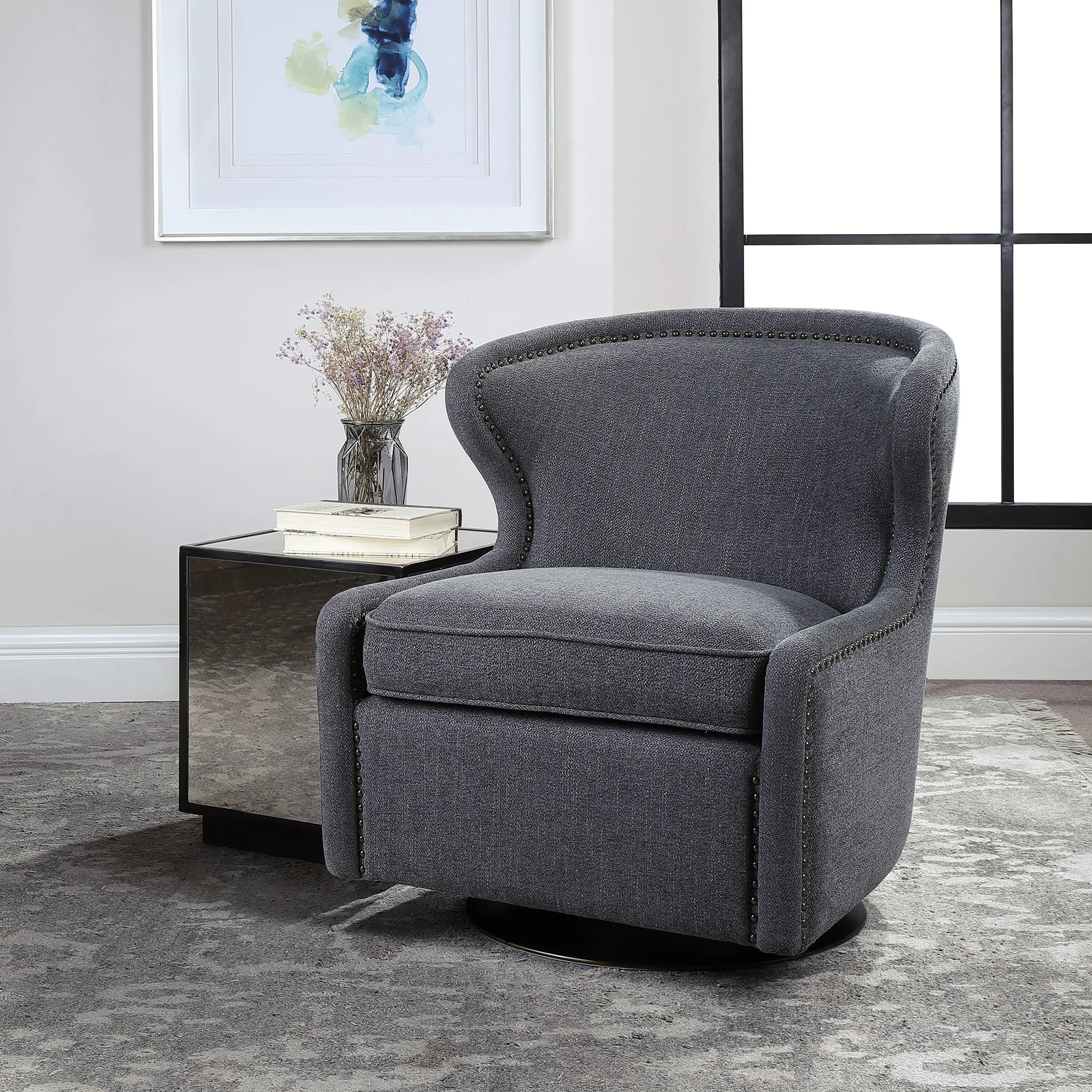 Uttermost Biscay Swivel Chair