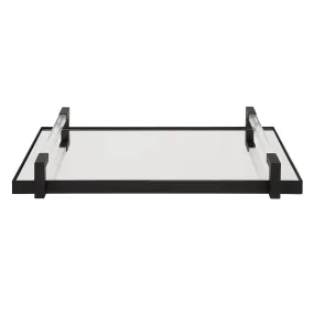 Uttermost Deki Black Mirrored Tray