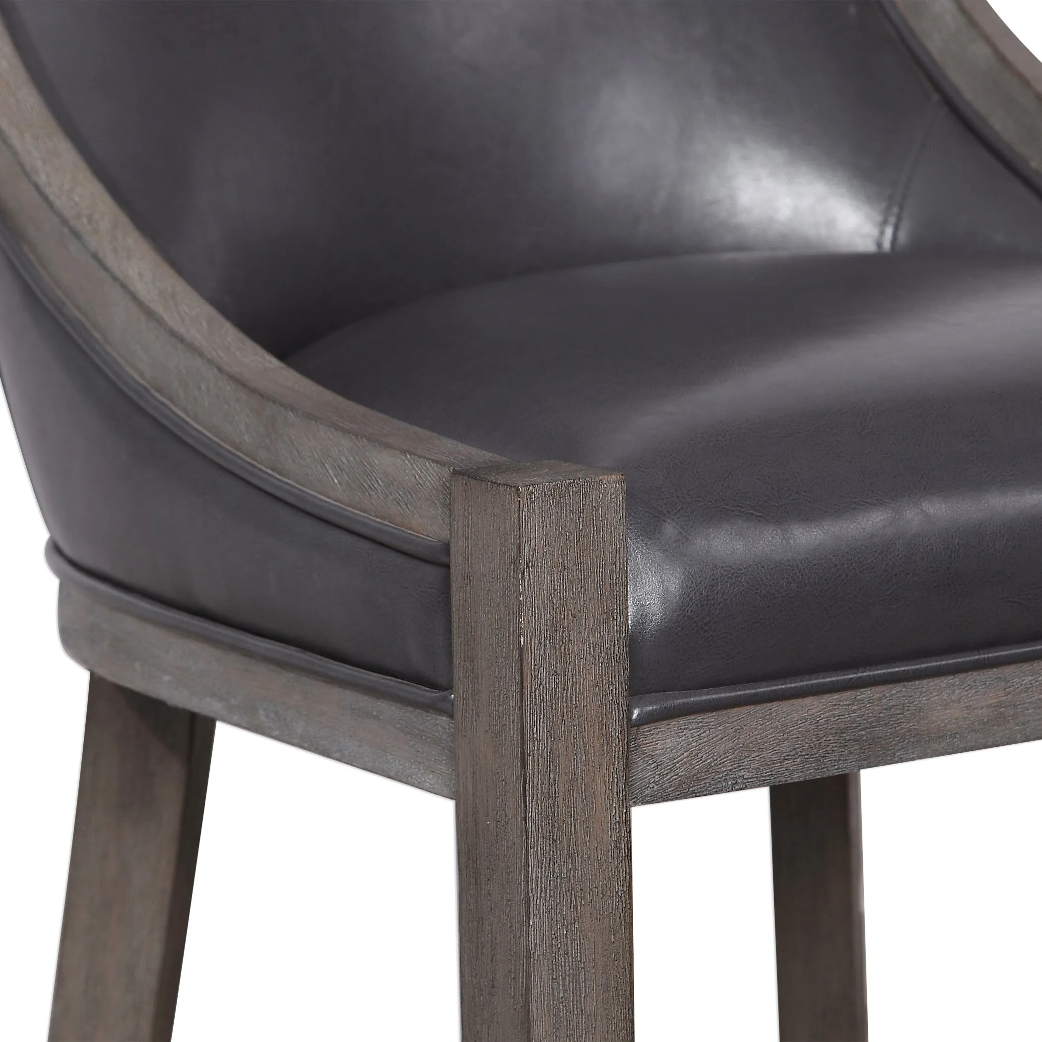 Uttermost Elowen Leather Counter Stool