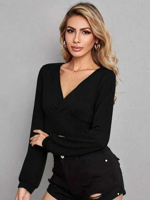 V Neck Crop Top