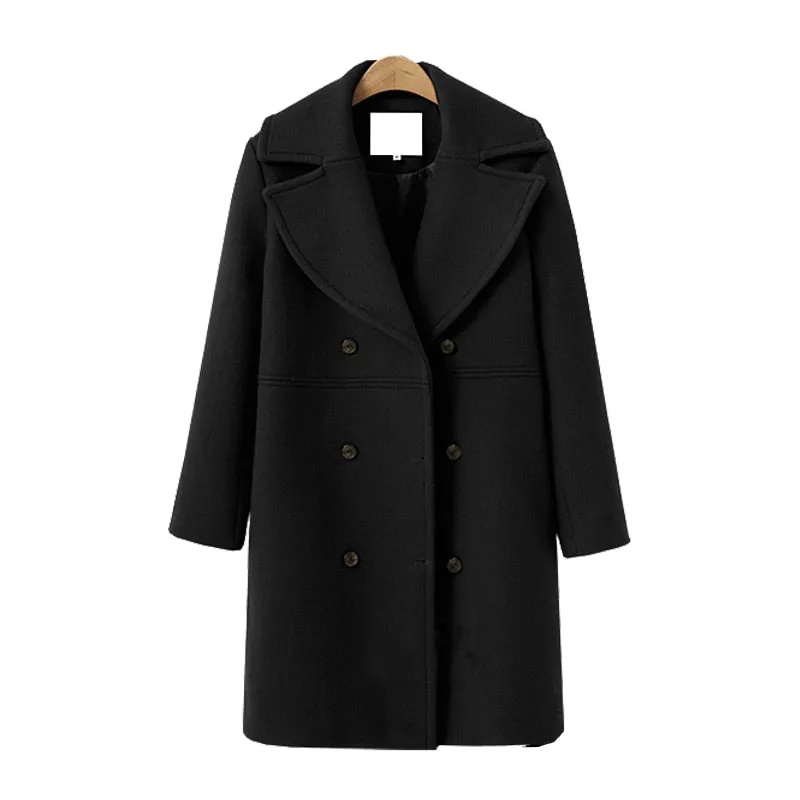 VenusFox Long Sleeve Blazer Wool Coat