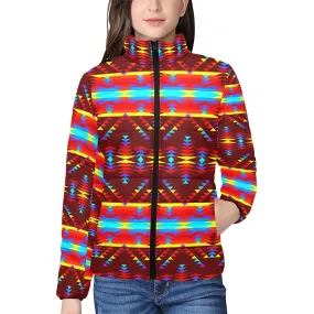 Visions of Lasting Peace Women's Stand Collar Padded Jacket