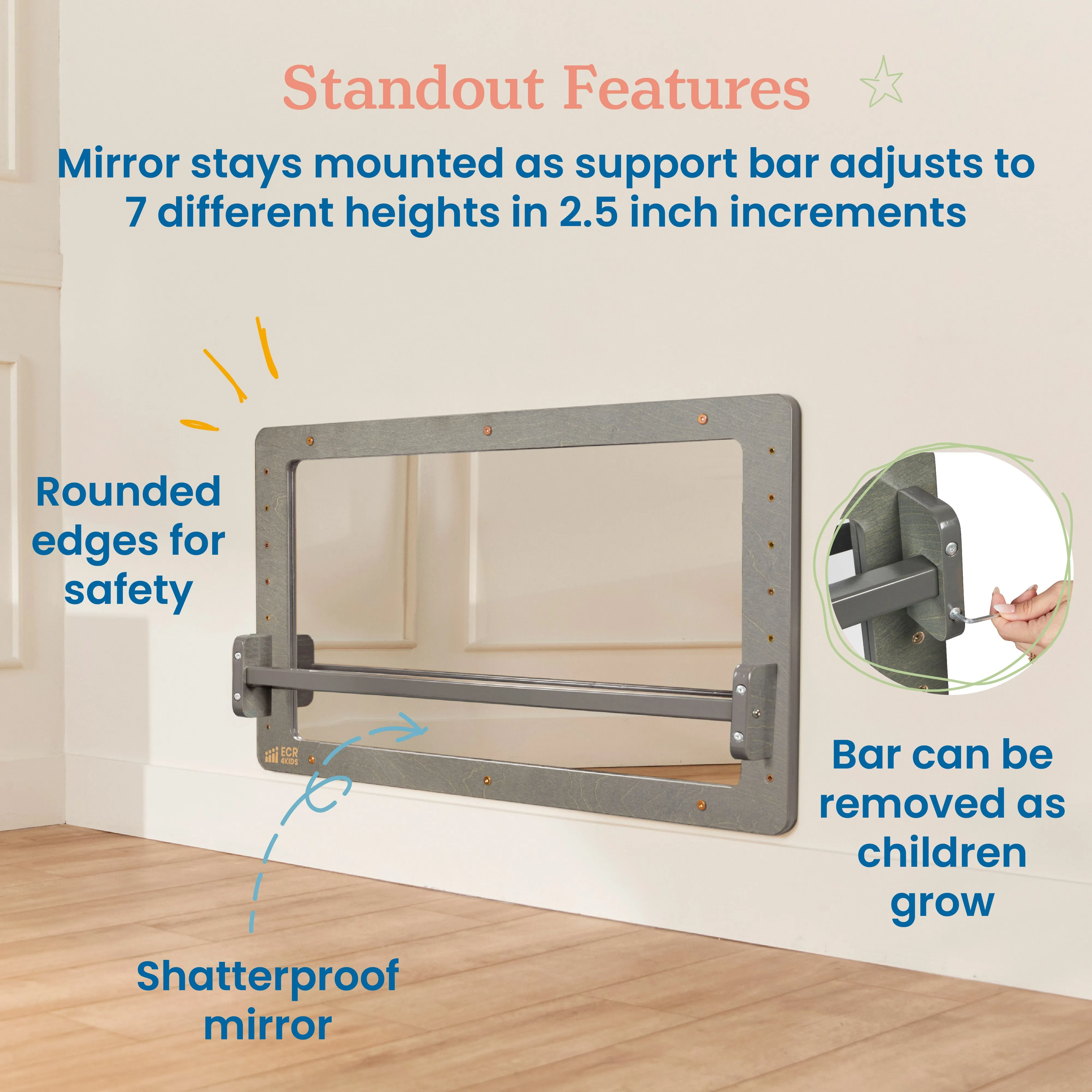 Wall-Mounted Coordination Mirror, Balance Mirror