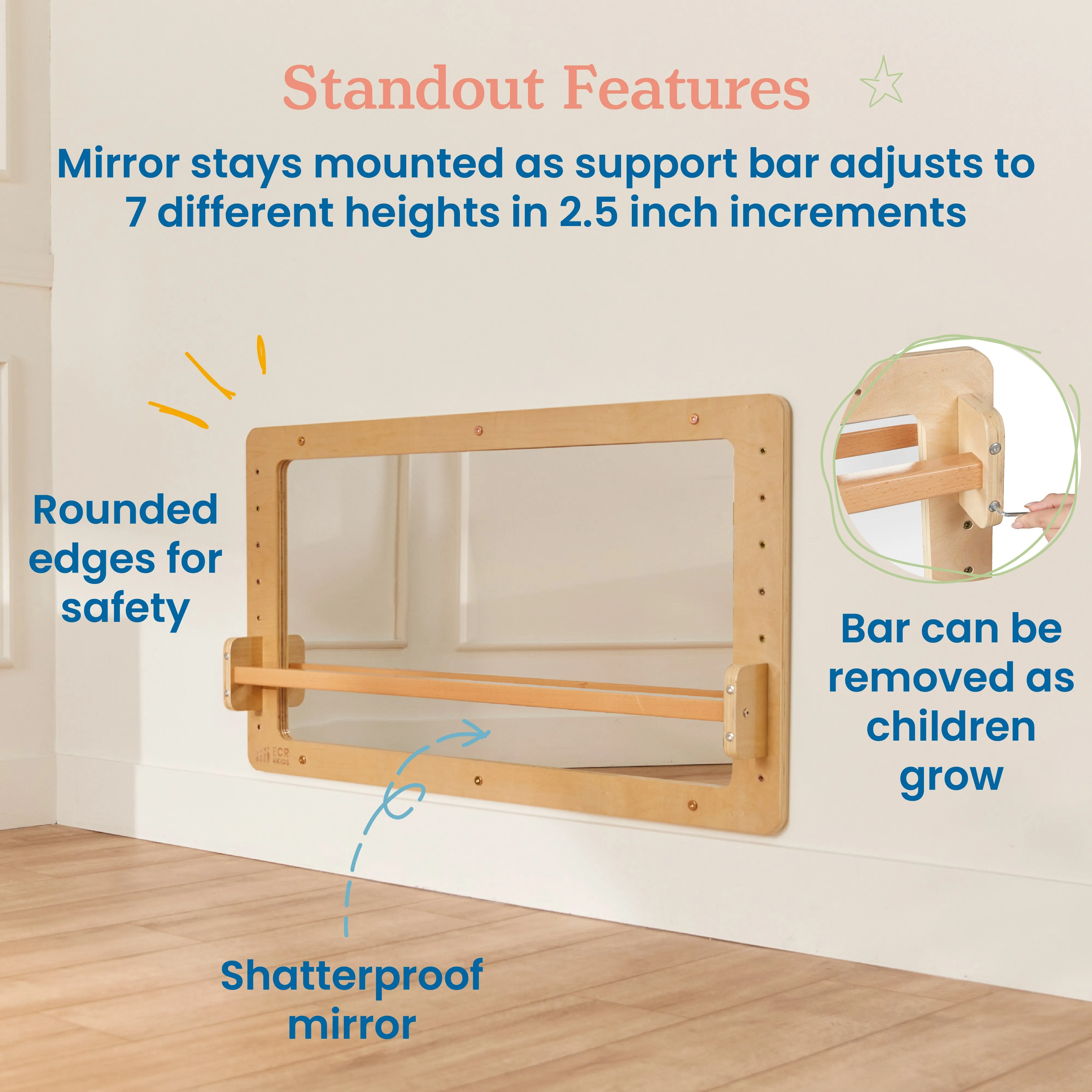 Wall-Mounted Coordination Mirror, Balance Mirror