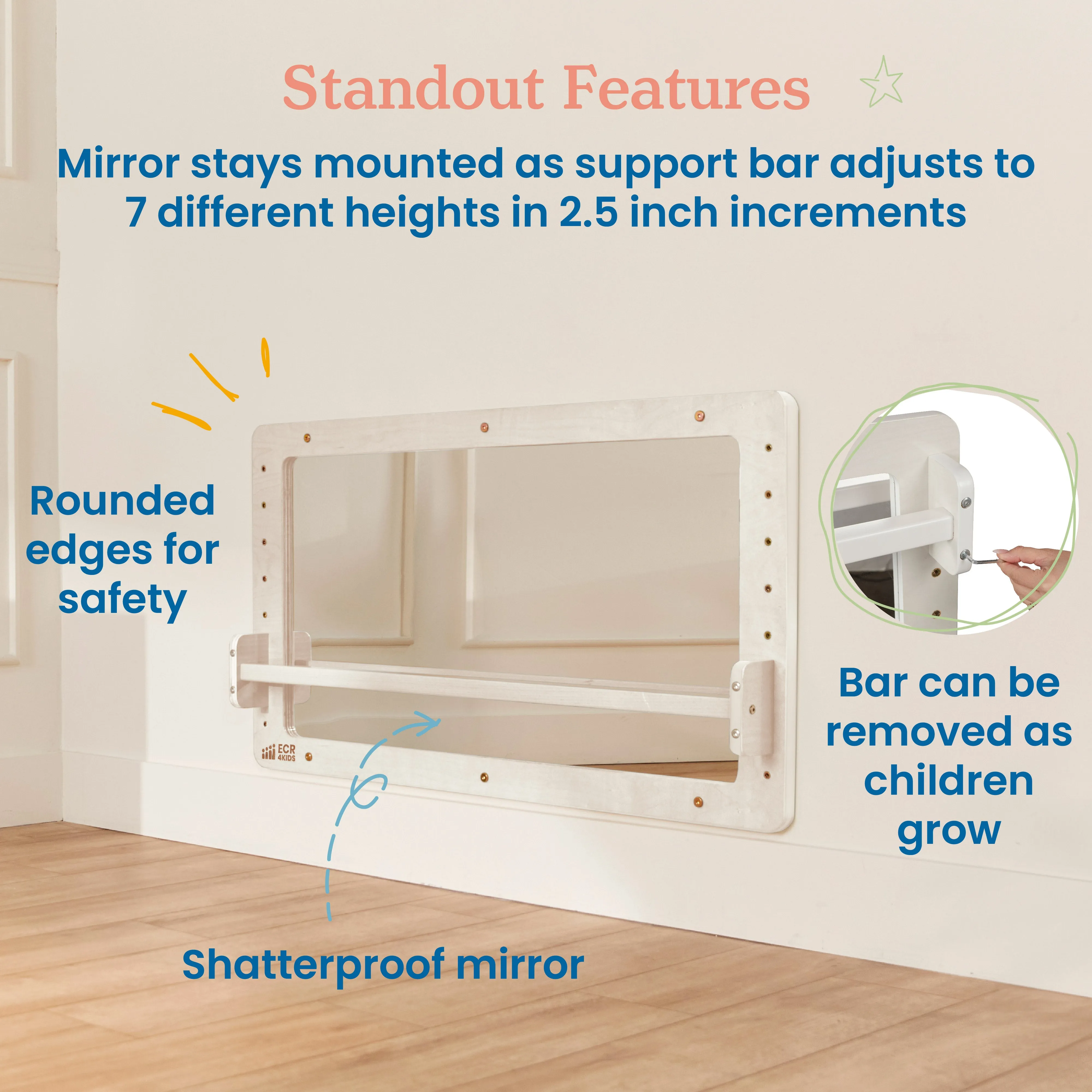 Wall-Mounted Coordination Mirror, Balance Mirror