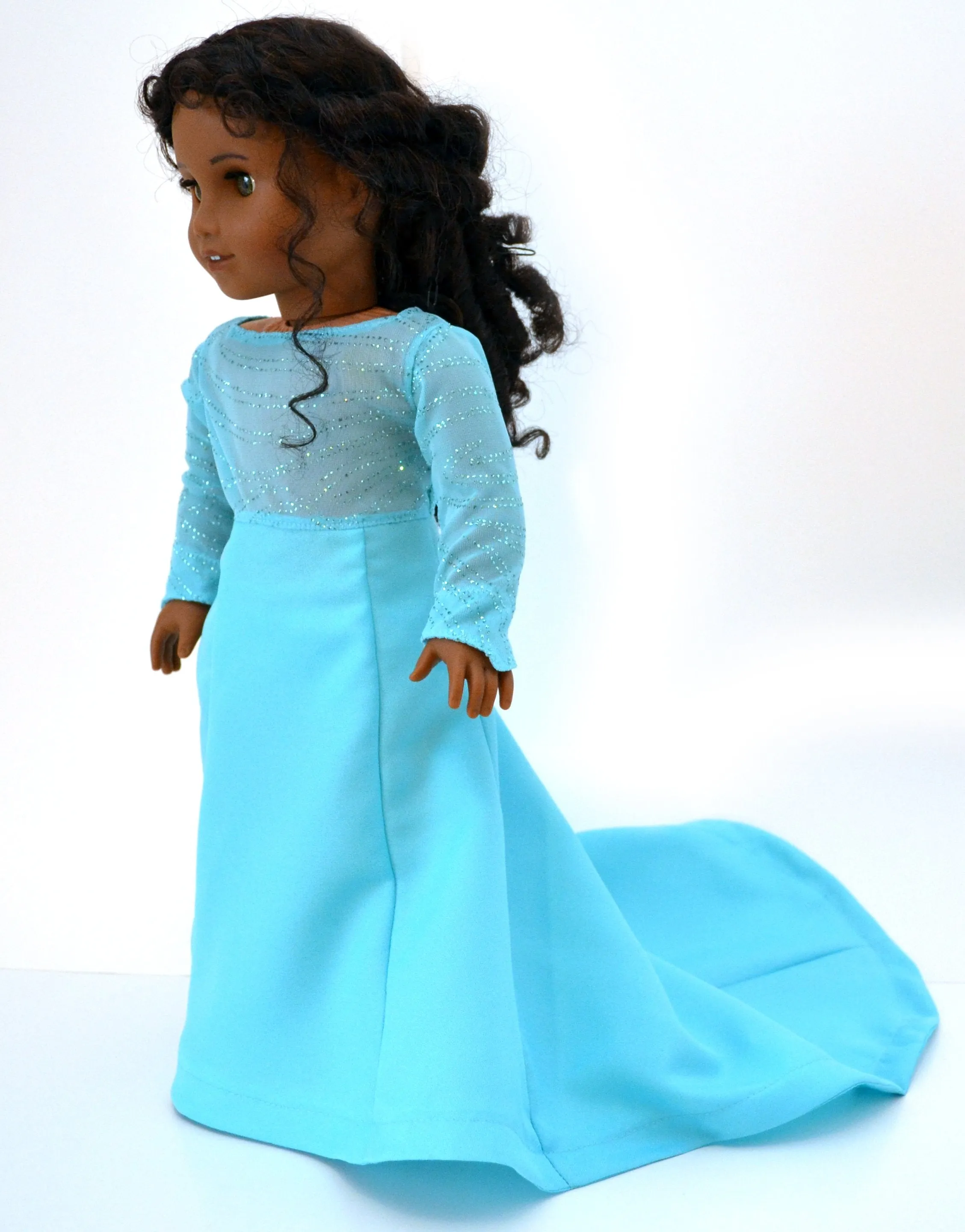 Winter Snow Queen Gown 18" Doll Clothes Pattern