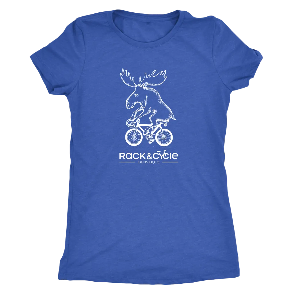 Women's Moose T-Shirt (white ink)