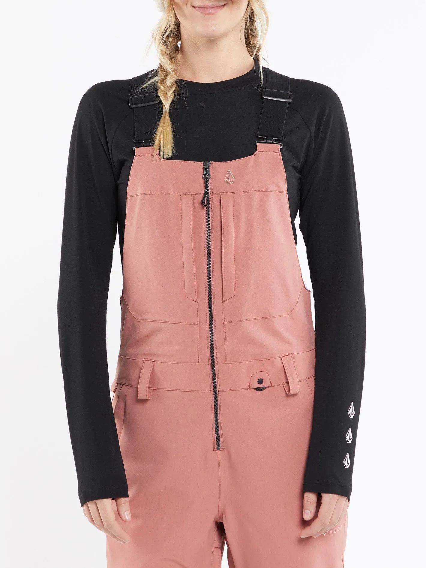 Womens Swift Bib Overalls - Earth Pink