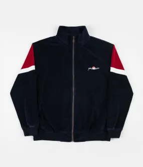 Yardsale Cruz Velour Track Jacket - Navy / Red