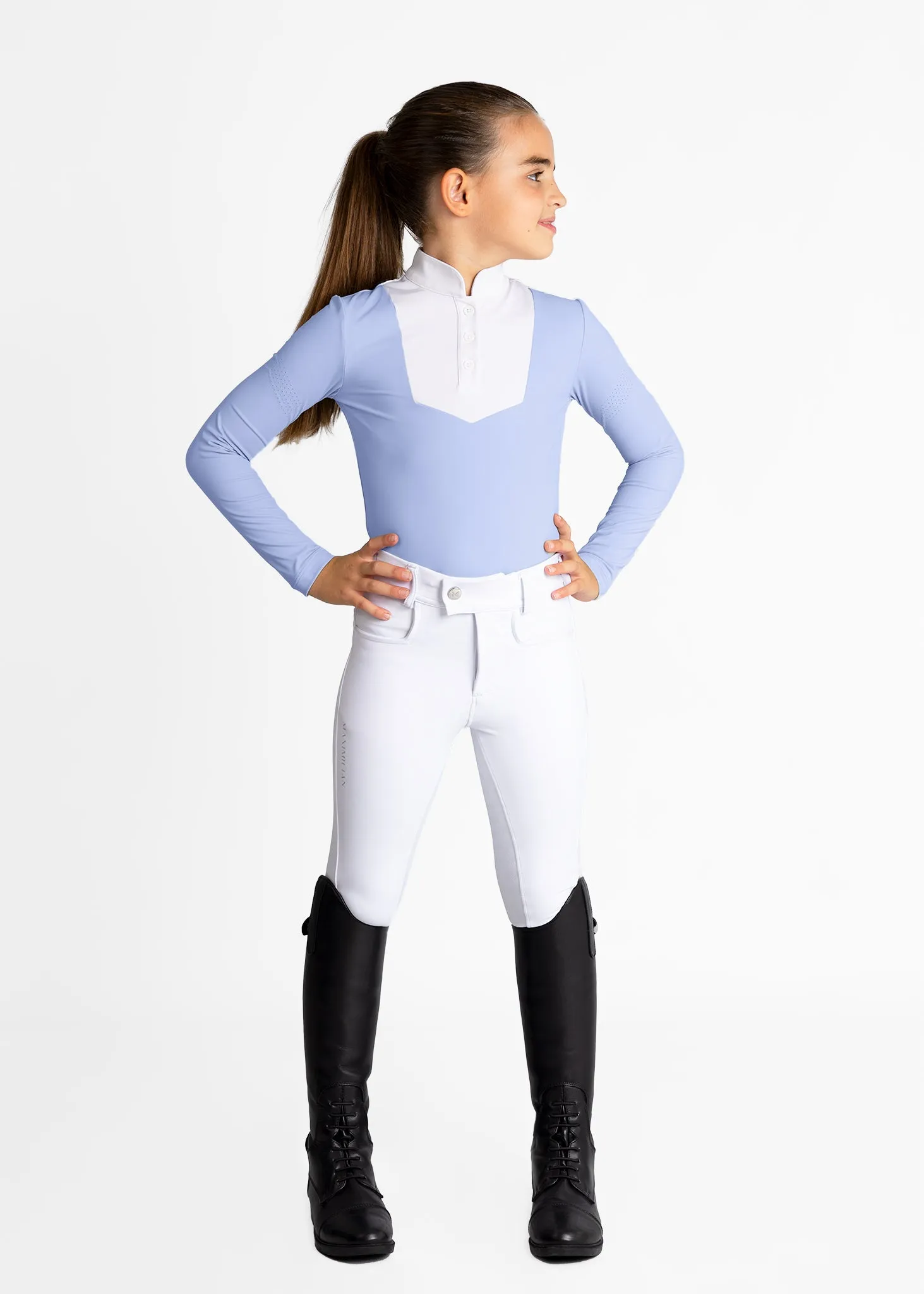 YR Sienna Long Sleeve Show Shirt (Iris Blue)