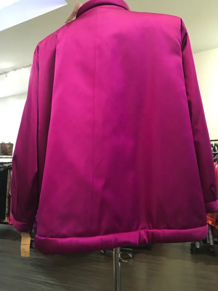 Yves Saint Laurent Size 38 Hot Pink Silk Satin Jacket Vintage - 1178-12-62819