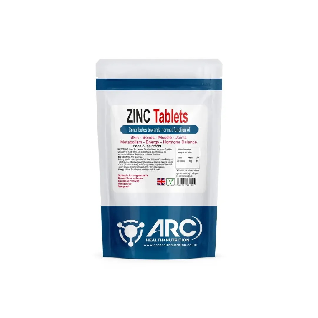 Zinc 25mg Mineral Supplement Tablets - Immune Support and Overall Wellness